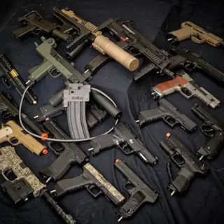 Many airsoft pistols with adapters